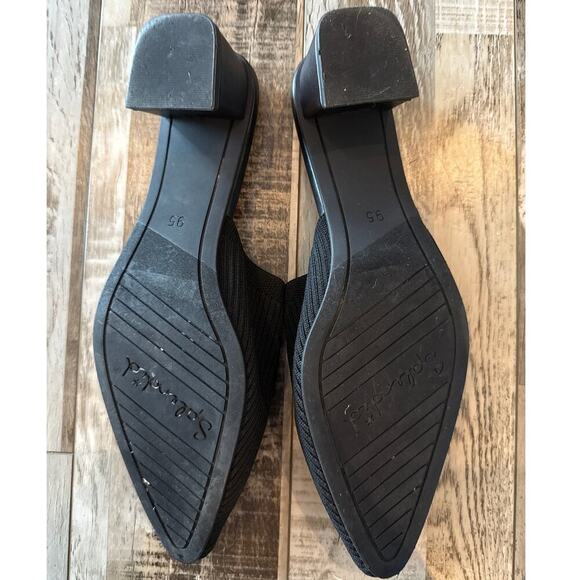 Splendid Lunelli Mule Size 9.5 Black Ribbed Knit Casual 2" Block Heel Shoe - Picture 7 of 10